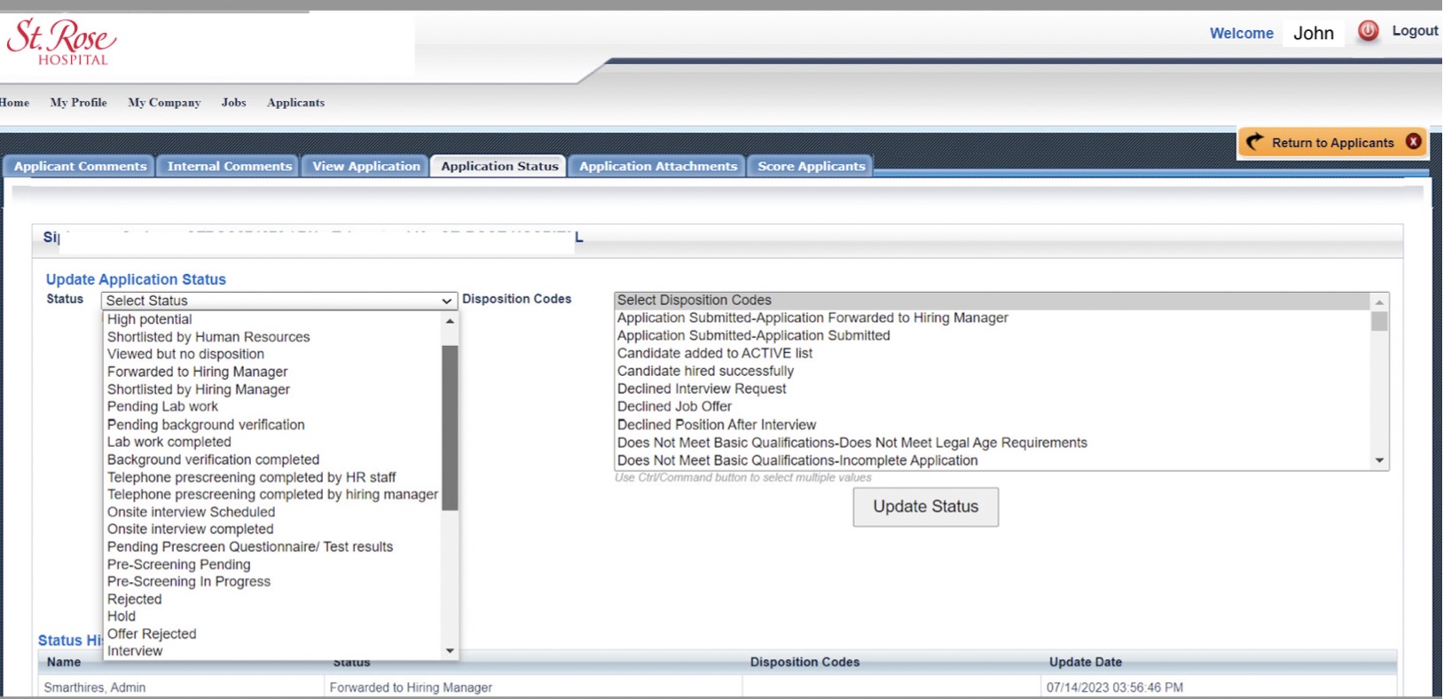 screenshot of Smart Hires